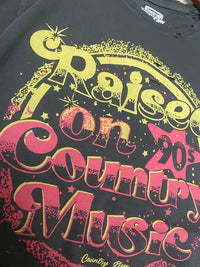 Thumbnail for Raised On 90's Country Music Distressed T shirt