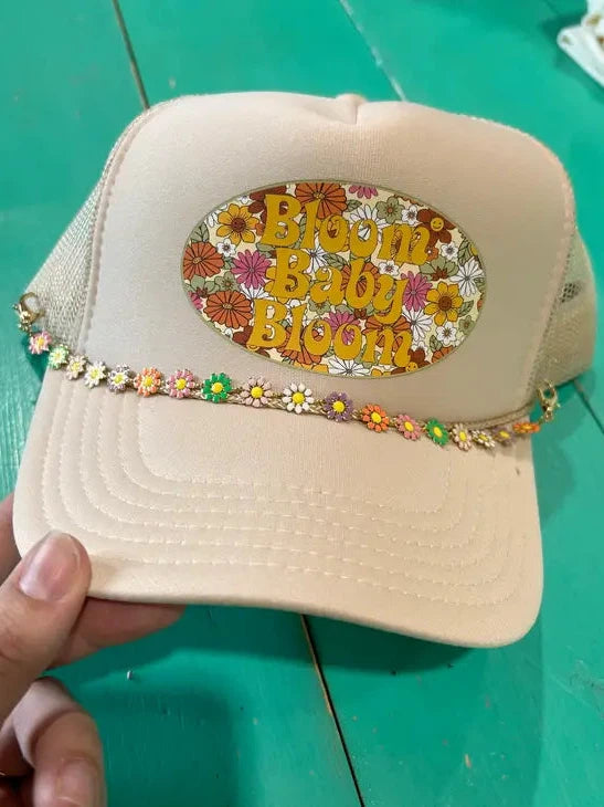 Colorful Daisy Trucker Hat Chain
