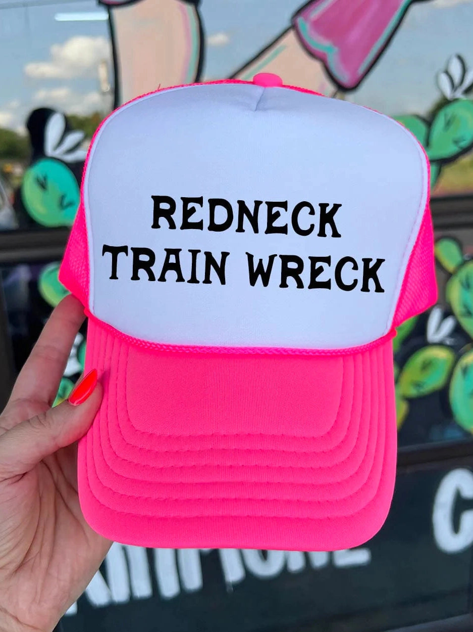 Redneck Train Wreck Hat - Pink