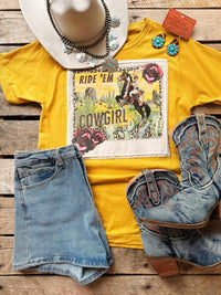Thumbnail for Ride Em Cowgirl Patch T shirt
