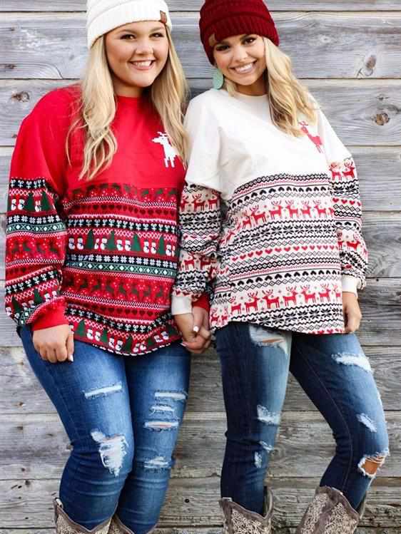 Ugly Christmas Sweater Spirit Jersey - (RUNS TRUE)-T-Shirts-Southern Fried Chics