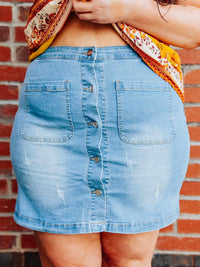 Thumbnail for The Southern Denim Skirt-Skirts-Southern Fried Chics