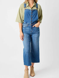 Thumbnail for Judy Blue Crop Wide Leg Overall