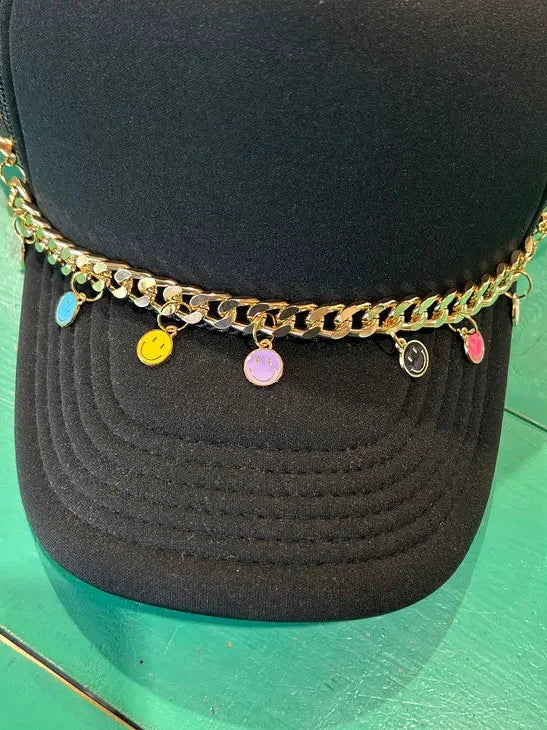 Colorful Smiley Trucker Hat Chain
