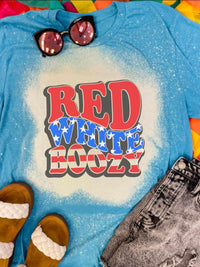 Thumbnail for Red White Boozy Flag T shirt