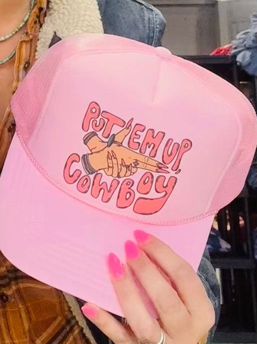 Put Em Up Cowboy Hat - Pink
