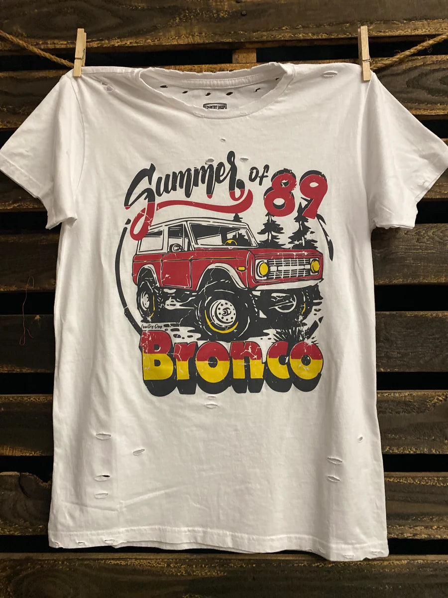 Bronco Summer of 89 Distressed T shirt