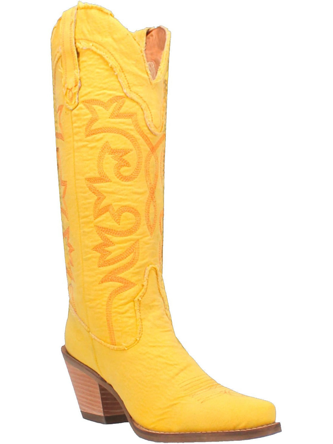 Texas Tornado Denim Boot by Dingo - Yellow