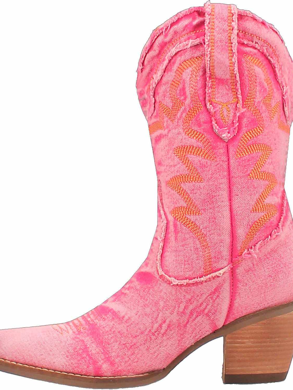 Yall Need Dolly Denim Bootie by Dan Post - Pink