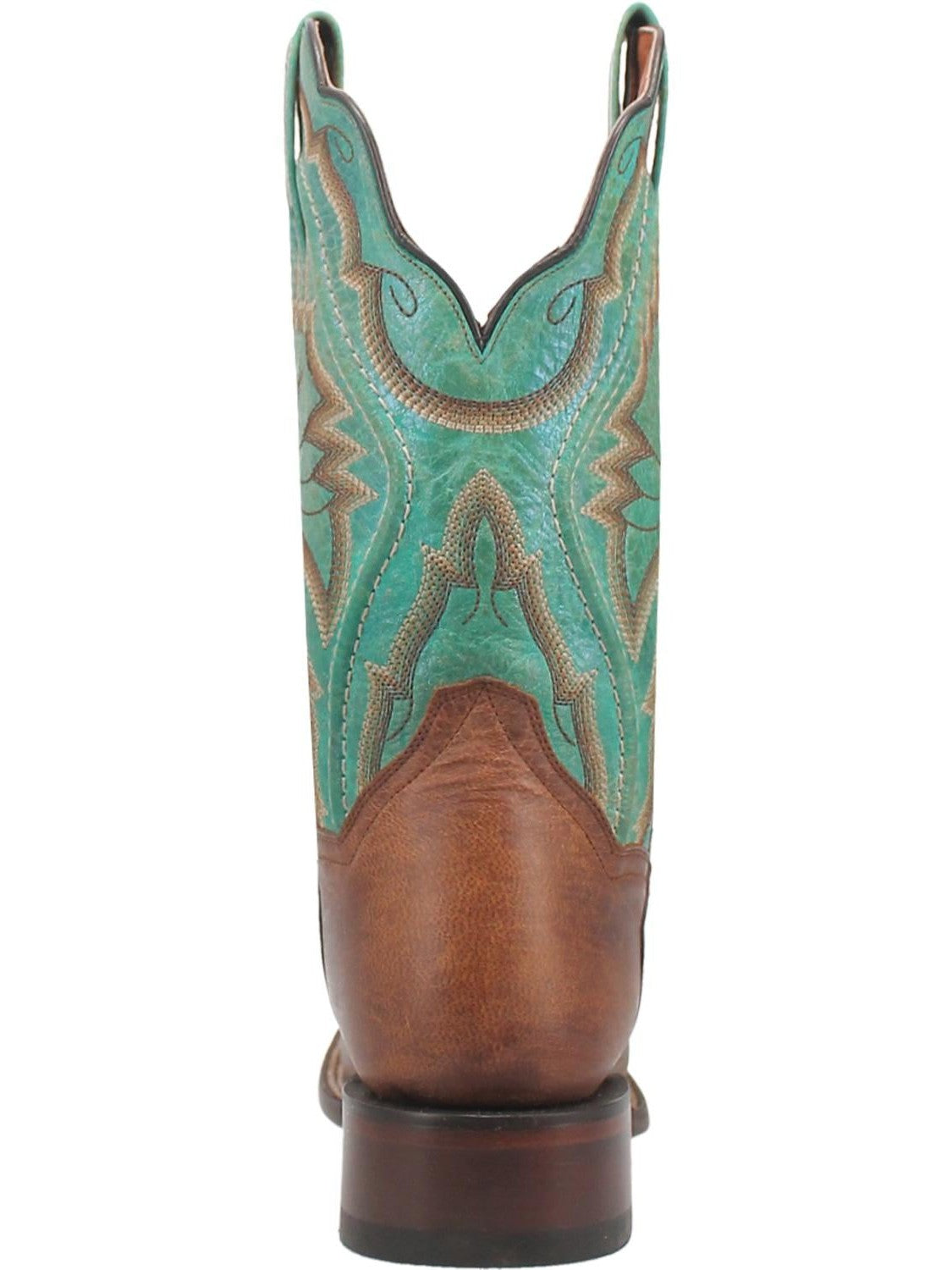 Babs Square Toe Boot by Dan Post - Brown and Teal
