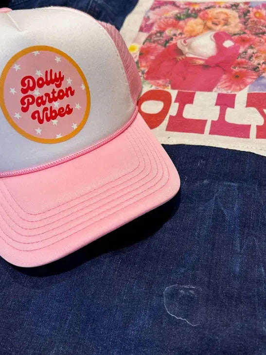 Dolly Vibes Trucker Hat - Pink and White