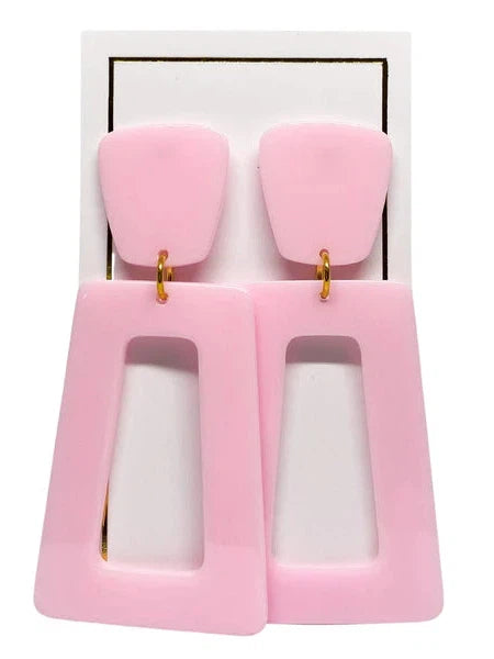 Kennedy Earrings - Barbie Pink
