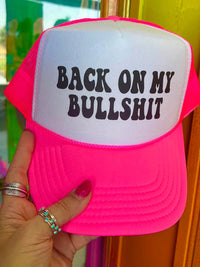 Thumbnail for Back On My Bull Shit Hat - Pink