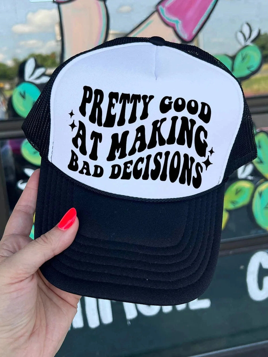 Bad Decisions Hat - Black