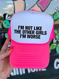 Thumbnail for I'm Not Like Other Girls Hat - Pink