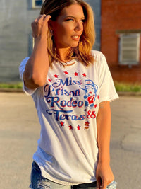 Thumbnail for Miss Prison Rodeo Texas 1988 Distressed T shirt