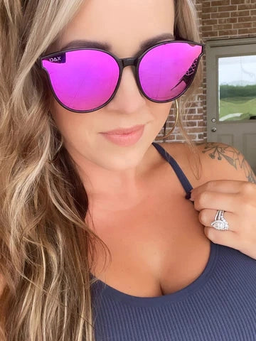 Whole World Shaded Sunglasses - Hot Pink