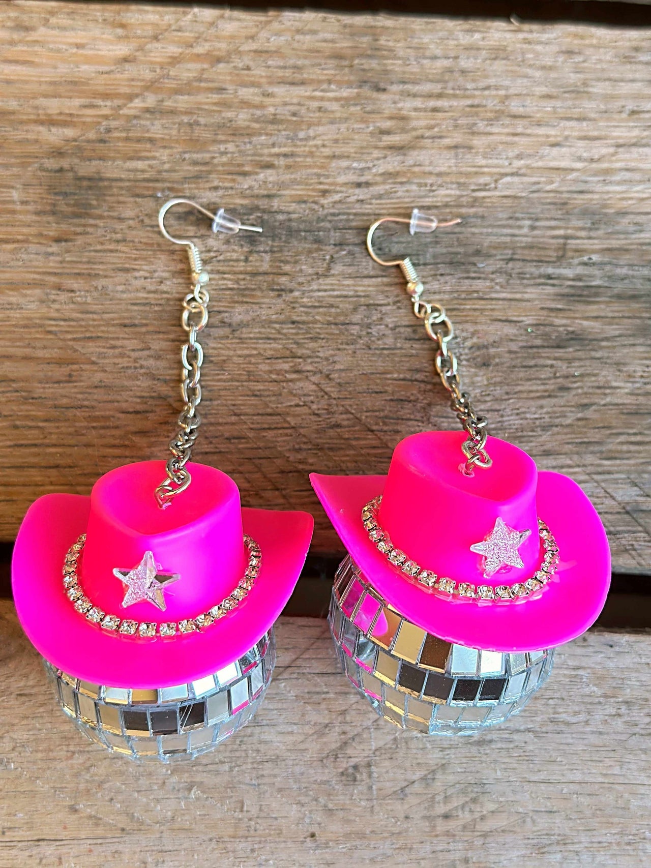 Disco Cowgirl Earrings - Pink