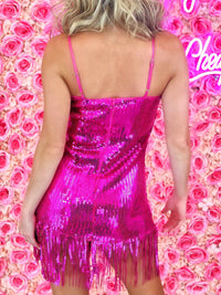 Thumbnail for The Elle Pink Sequin Dress