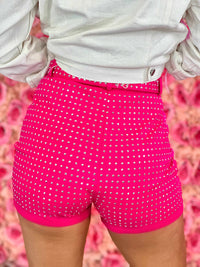 Thumbnail for Glammed Up Cowgirl Shorts - Hot Pink