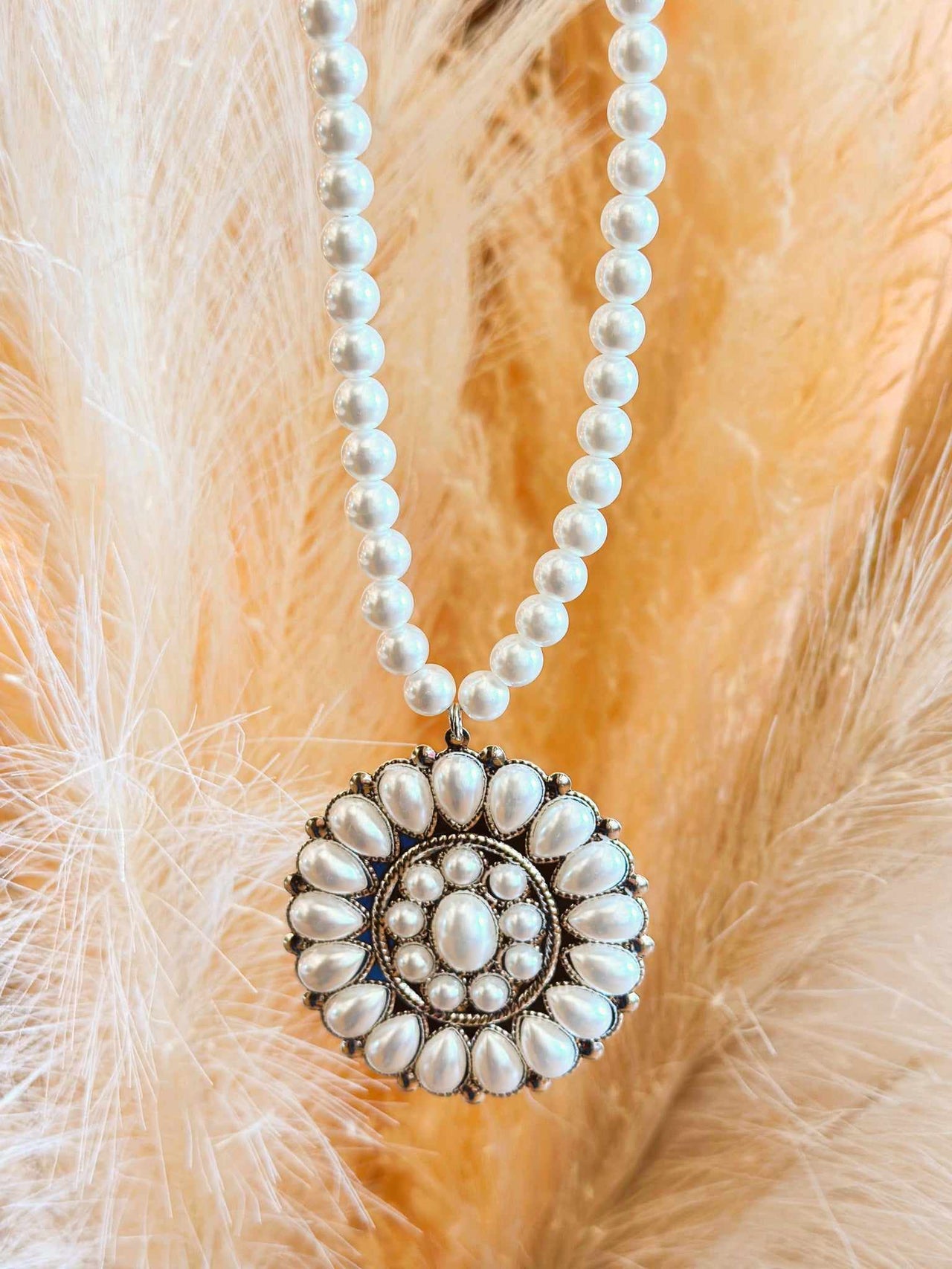 Pearl concho necklace