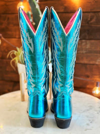 Thumbnail for Metallic cowgirl boots.