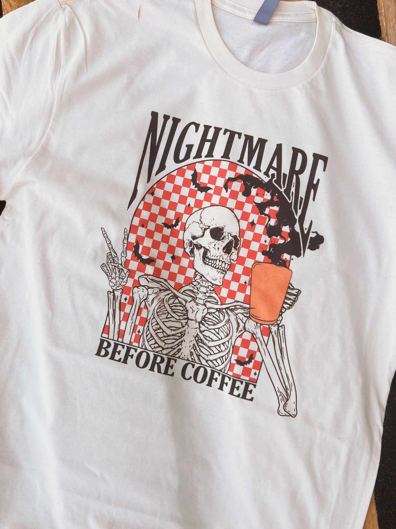 Nightmare Before Coffee T shirt - White