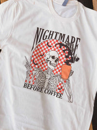 Thumbnail for Nightmare Before Coffee T shirt - White