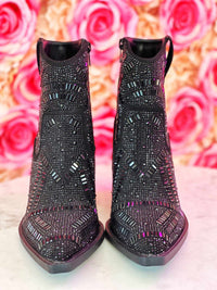 Thumbnail for Morgan Maze Sparkle Bootie by Very G - Black