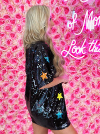 Thumbnail for Take It All Back Star and Sequin Tunic