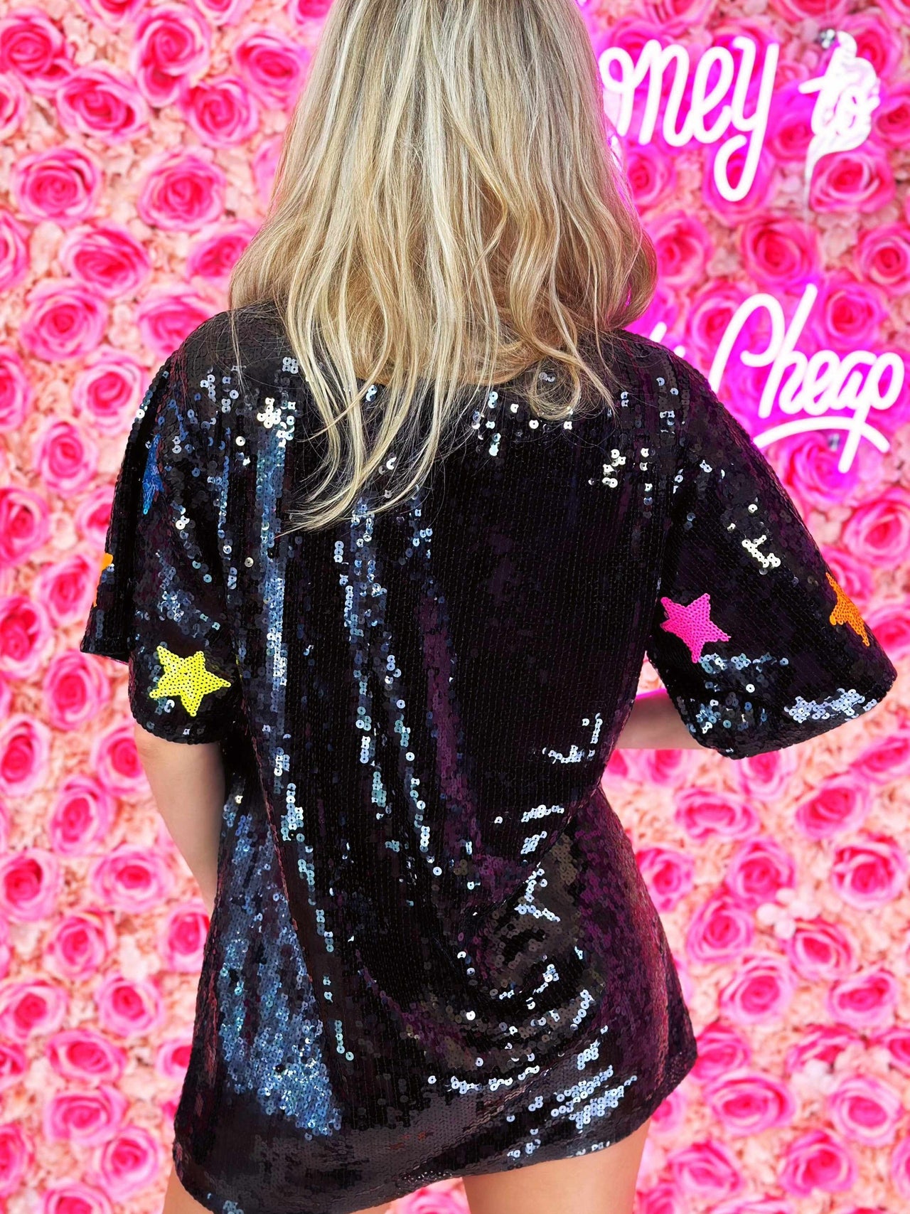 Take It All Back Star and Sequin Tunic