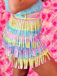 Thumbnail for Pastel fringe skirt