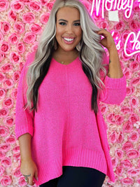 Thumbnail for Pink tunic sweater.