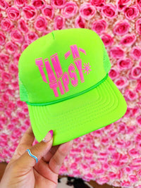 Thumbnail for Tan N Tipsy Hat - Neon Green