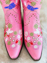 Thumbnail for Poppy Studded Boot by Dan Post - Pink