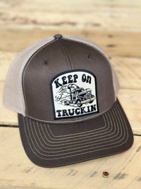 Thumbnail for Keep On Truckin Patch Hat - Brown