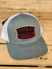Thumbnail for Make It A Double Hat - Grey and White