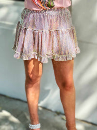 Thumbnail for Fresh For Summer Sequin Ruffle Skirt