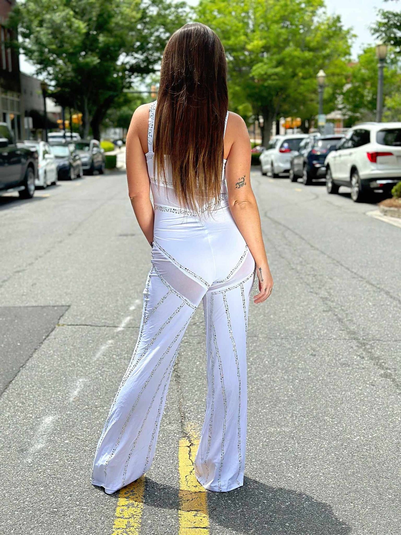 I See You Lookin Jumpsuit - White
