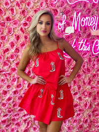 Thumbnail for Boot Scootin Into Summer Dress - Red
