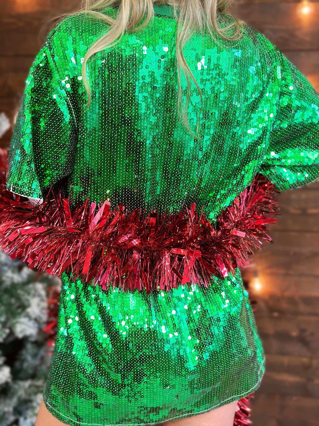 Santa Baby Sequin Tunic Top