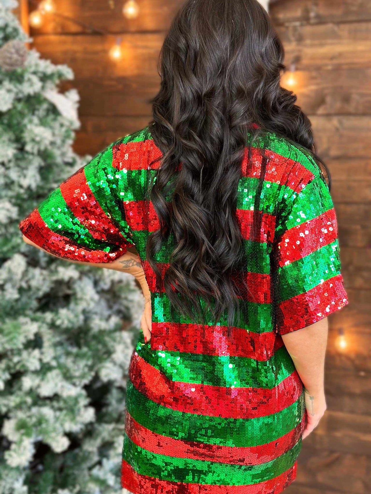Holly Jolly Sequin Tunic Top