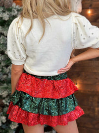 Thumbnail for Feeling Festive Sequin Skirt