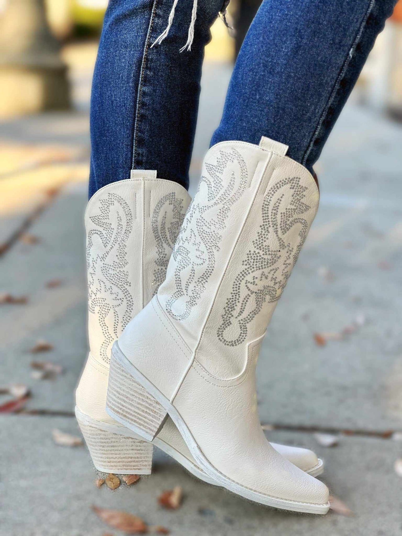 Making A Statement Boot - White