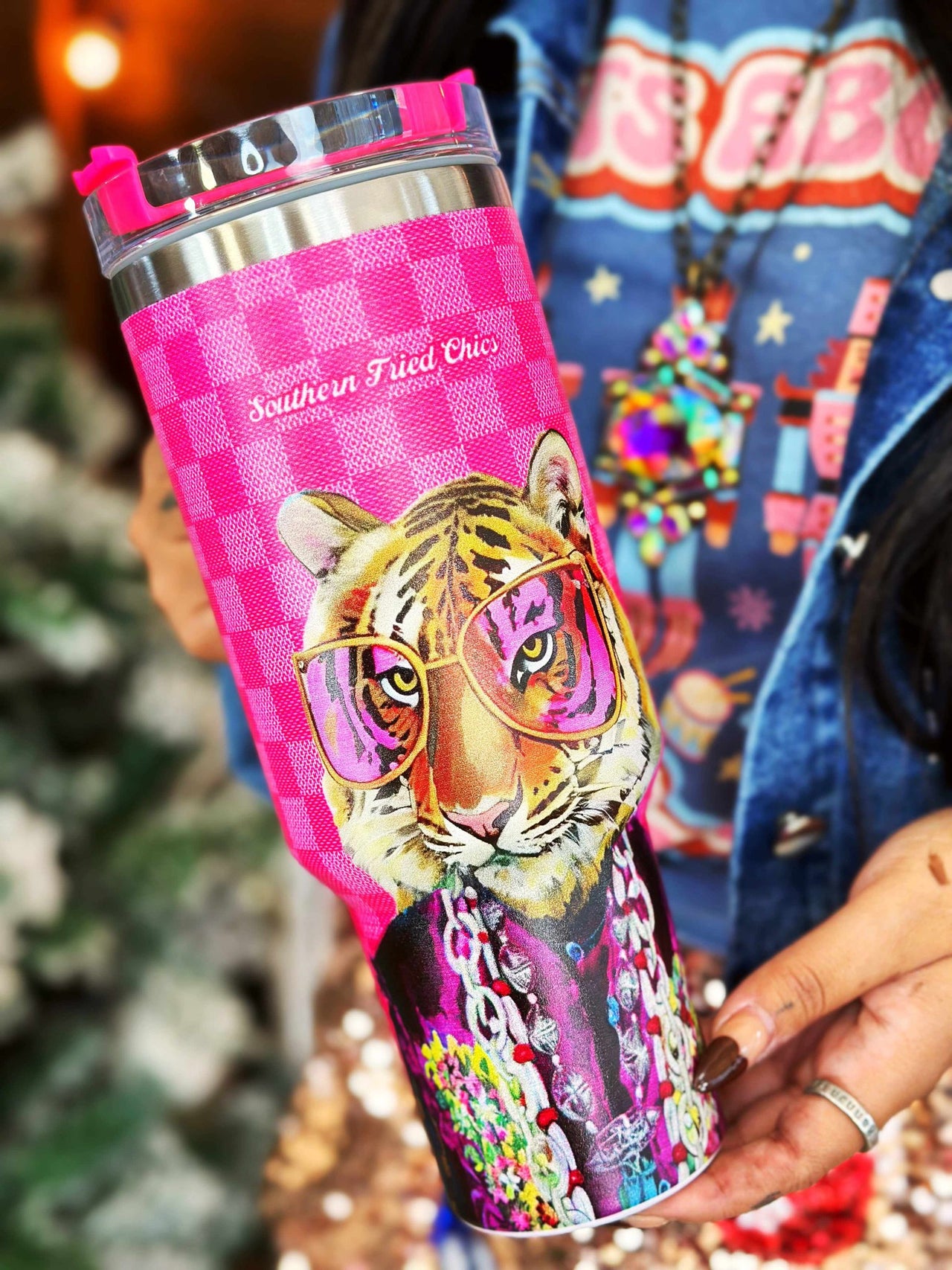 PREORDER Titio The Tiger Stainless Steel Tumbler - Pink