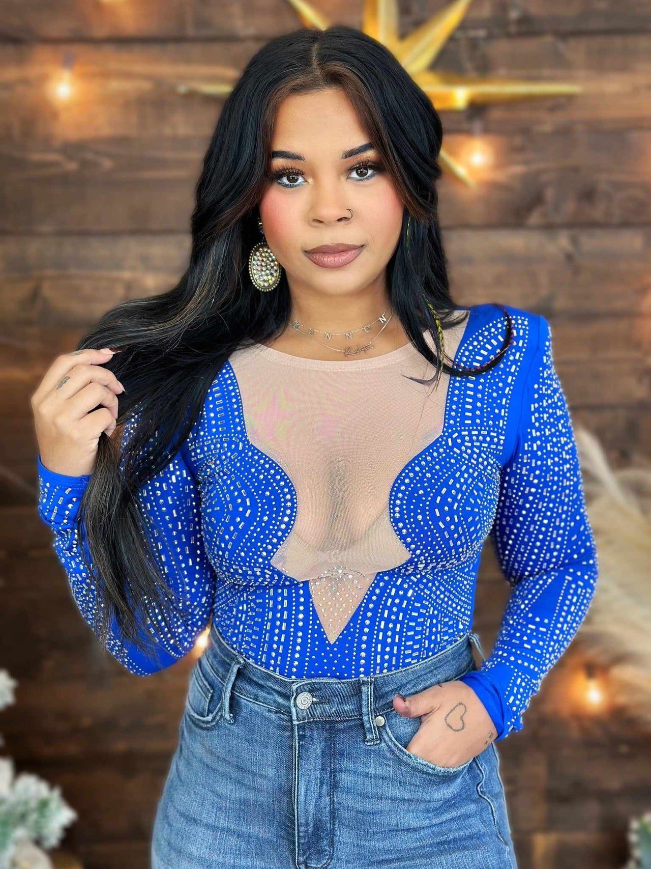 Stop and Stare Bodysuit - Royal Blue