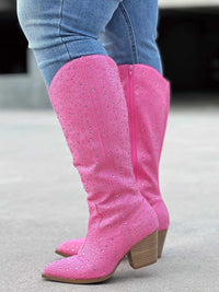 Thumbnail for Pink rhinestone western boots.