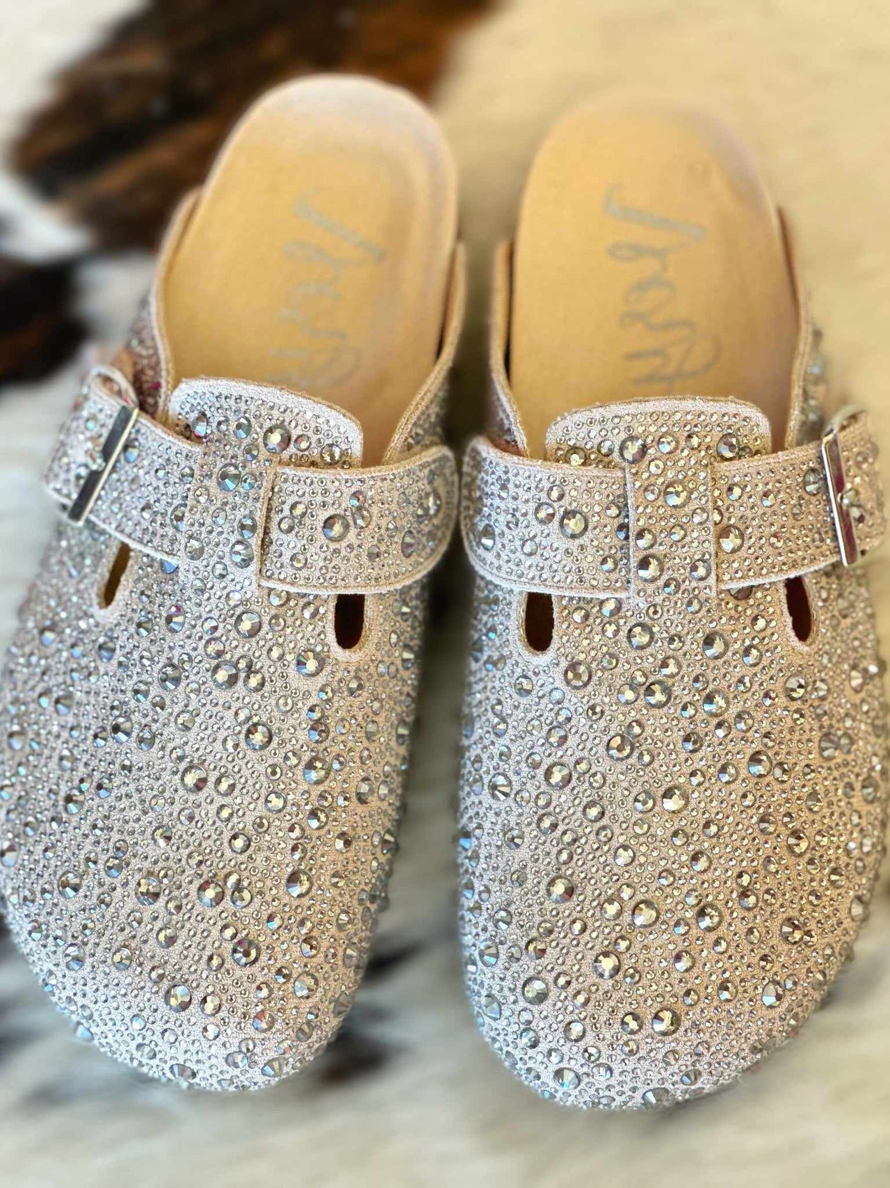 Betsy Rhinestone Mule by Very G - Taupe