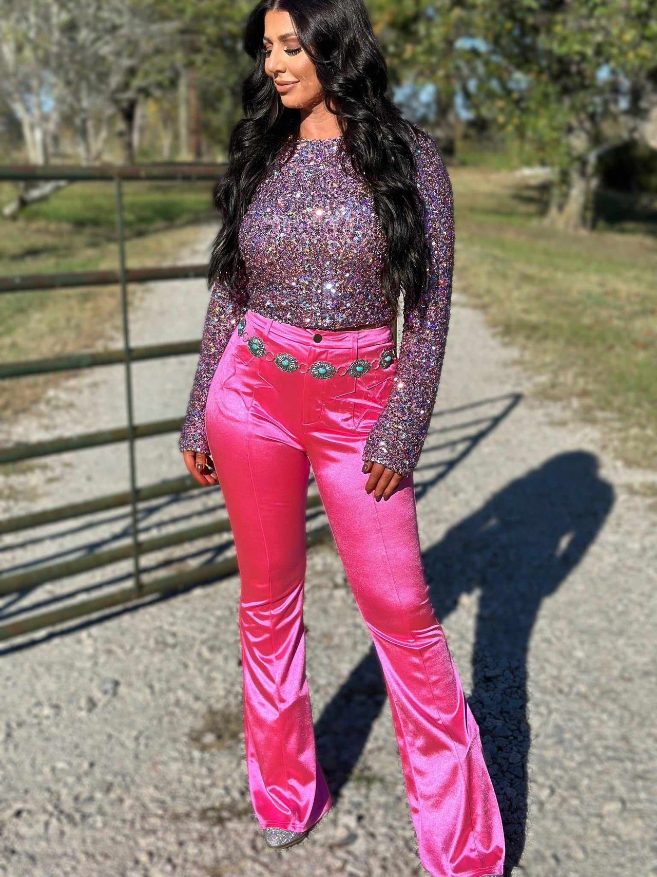 PREORDER Juicy Georgia Peach Pants - Hot Pink