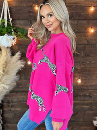 Thumbnail for Wild About You Sweater - Pink